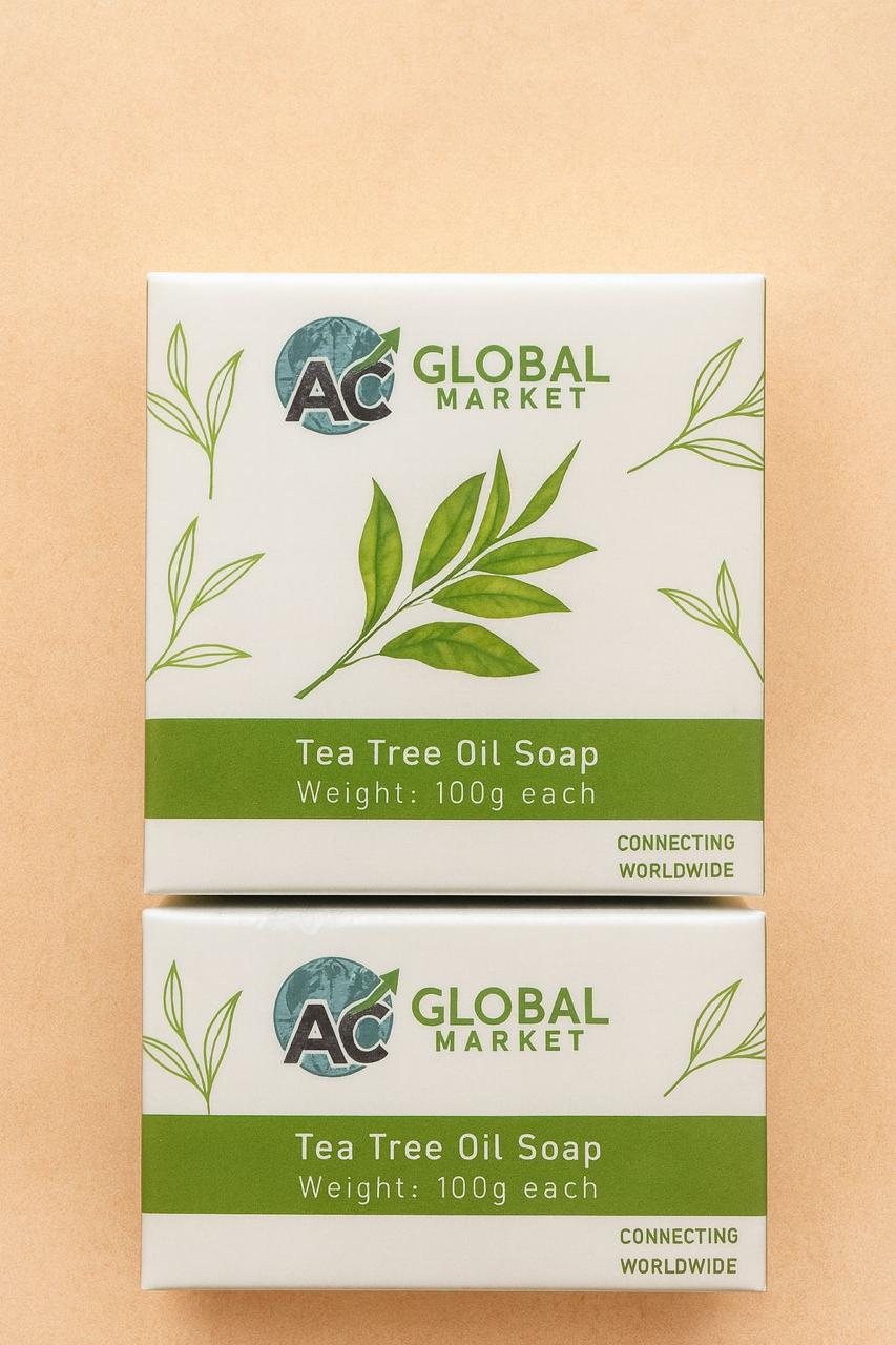 Tea Tree Oil Soap – Natural Antibacterial & Acne Control Bar for Face and Body (100g)