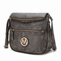 Luciana Women'S Crossbody Bag, Vegan Leather Shoulder Bag Handbag Purse for Travel, Work and School by Mia K - Pewter