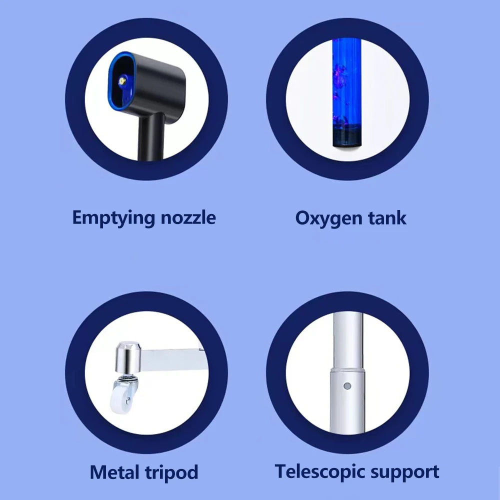 Humidifier Facial 2 in 1 Shampoo Hair Steamer Rolling Stand Hooded Hair Dyeing Coloring Perming Conditioning Salon Spa Steamer