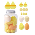 14Pc Makeup Sponge Set with Storage Jar, Velvet Beauty Sponge, Makeup Sponge Finger Puff, Foundation Cosmetic Puffs