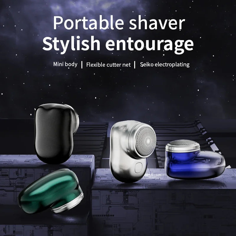 Men's Mini Electric Razor Wet Dry Electric Shaver Portable Electric Shaver Pocket Size Portable Outdoor Smart Battery Tools