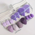 14Pc Makeup Sponge Set with Storage Jar, Velvet Beauty Sponge, Makeup Sponge Finger Puff, Foundation Cosmetic Puffs