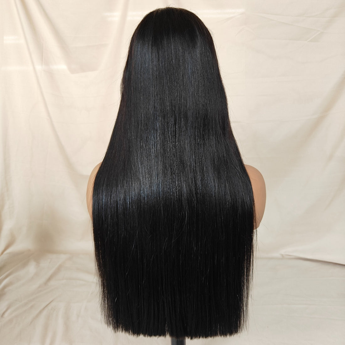 Straight Black 15A SDD Human Hair Wig – 13x4 Frontal Lace, 250% Density