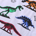Kids Clothes Set,1-8Years Old Kids Boys Girls Long Sleeve Dinosaur Printed Top and Pants Set Outfit (White-02#, 5-6 Years)