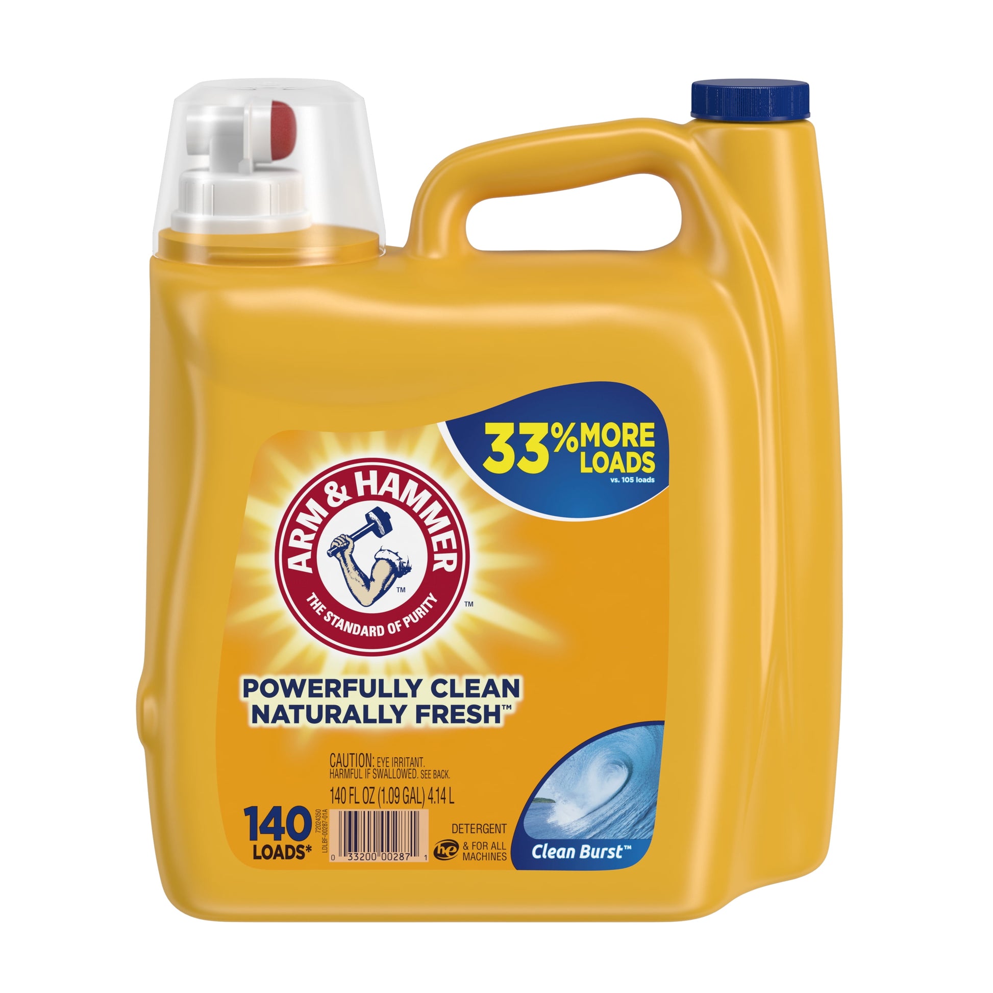 Clean Burst, 140 Loads Liquid Laundry Detergent, 140 Fl Oz