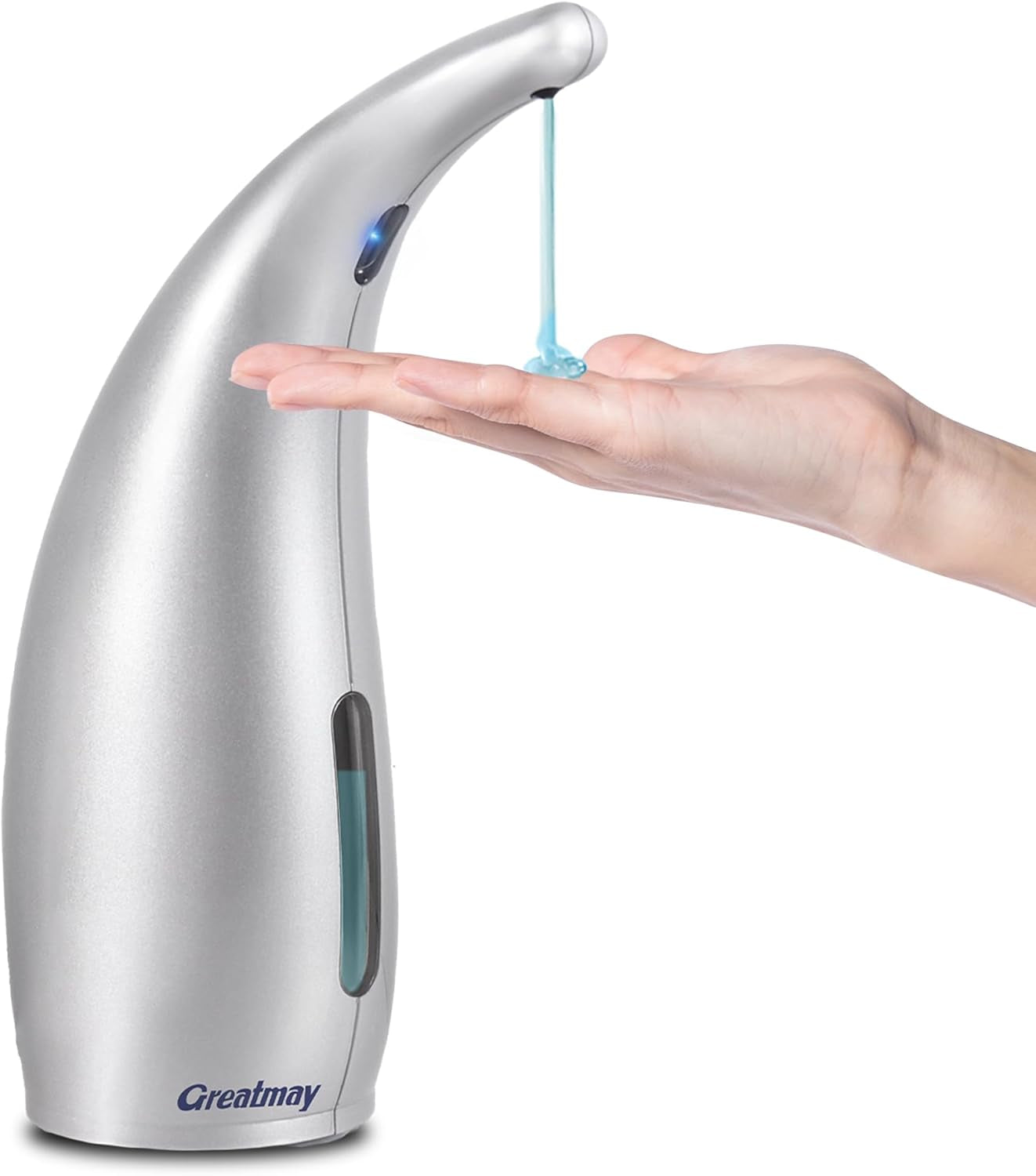 Adjustable Automatic Soap Dispenser Touchless, 4 Adjustable Levels Touchless Sensor Liquid Soap Pump Dispenser，300Ml Rechargeable Magnetic Charging Hand Soap Dispenser for Kitchen，Bathroom