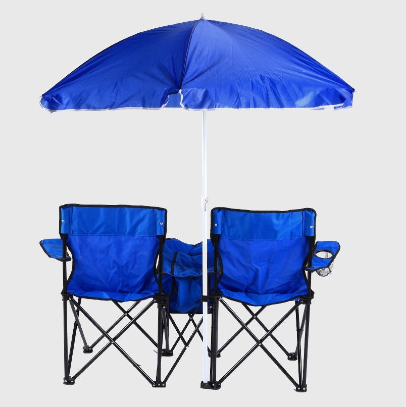 Double Camping Chairs – Blue