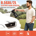 Electric Foam Sprayer Car Wash, Battery Foam Pump Sprayer, Portable Cordless Electric Foam Cannon for Car Wash