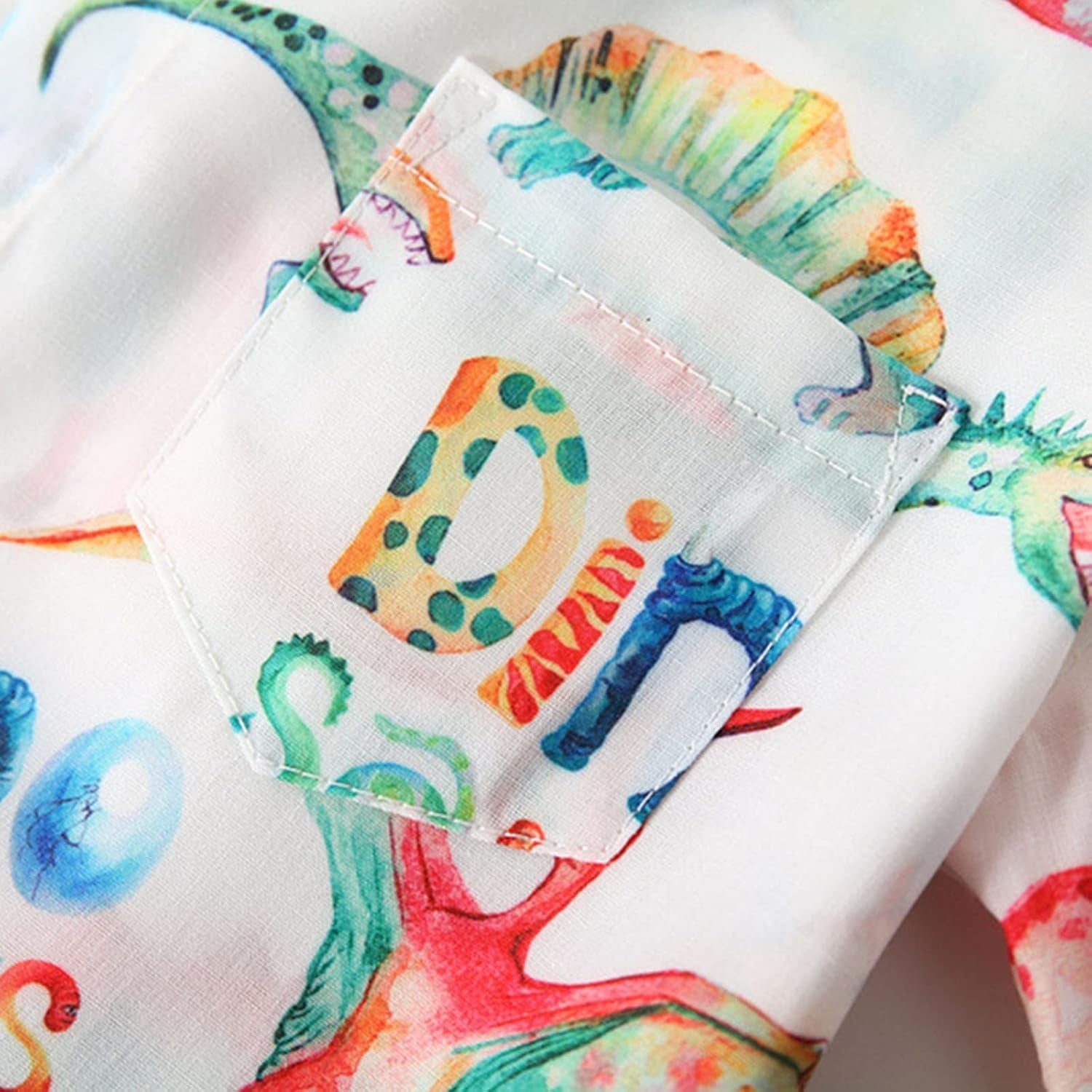 Children Clothes Set Boys Dinosaur Shirt Shorts Set Children'S Short Sleeve Colorful Dinosaur Shirt (Green, 2-3 Years)