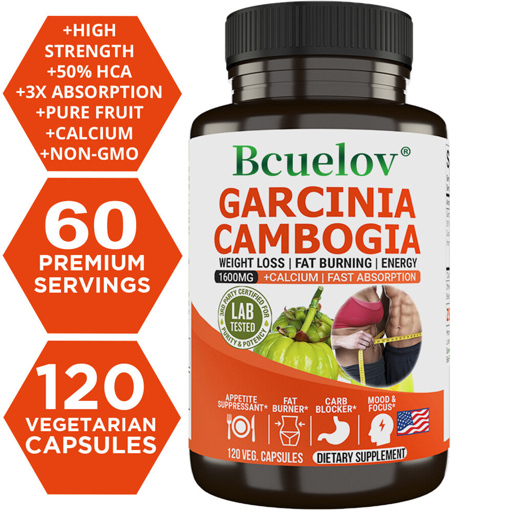 Garcinia Cambogia Weight Loss Caps - 1600Mg 50% HCA Pure Extract - Fat Burner