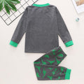 Kids Clothes Set,1-8Years Old Kids Boys Girls Long Sleeve Dinosaur Printed Top and Pants Set Outfit (Dark Gray-02#, 5-6 Years)