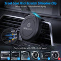 Magnetic Phone Holder for Car,  [2 Pack] Universal Air Vent Magnetic Phone Mount for Car, Car Phone Holder Mount for Cell Phones and Mini Tablets with 4 Metal Plates