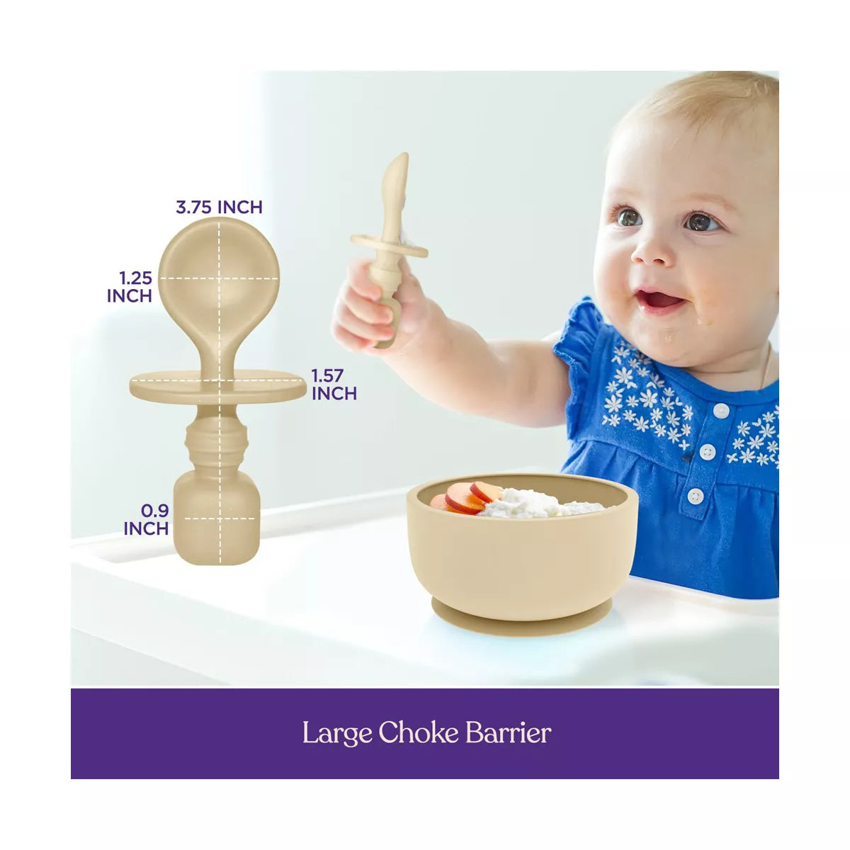 Sperric Silicone Baby Feeding Set - Infant Suction Bowls with Lids and Spoons | BPA Free Toddler Self Feeding Utensils for 0-6 Months