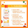 Care for Kids Haircare Regimen Set with Large Size Shampoo + Conditioner + Detangler + Leave-In Conditioner (Pack of 4)