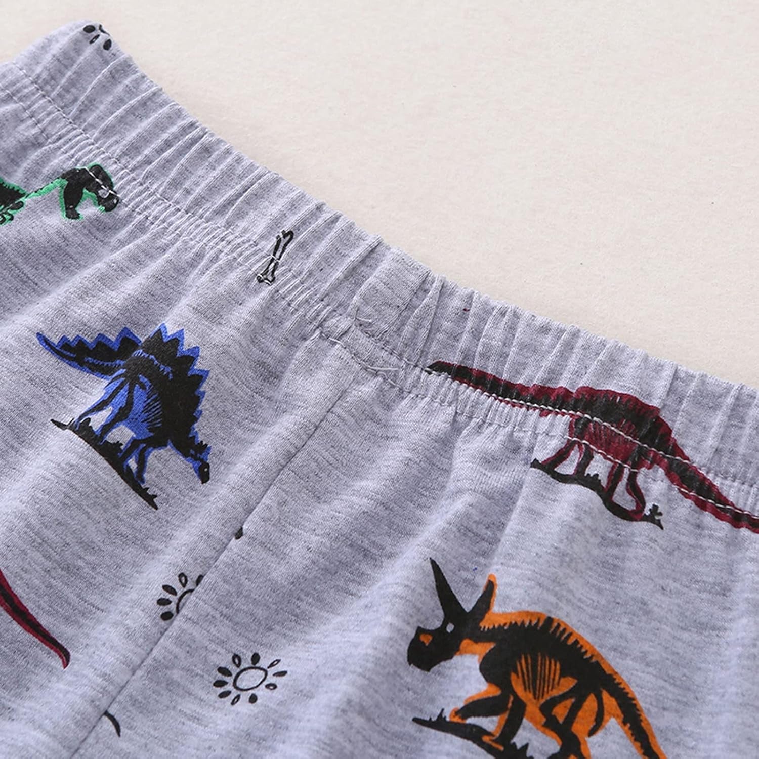 Kids Clothes Set,1-8Years Old Kids Boys Girls Long Sleeve Dinosaur Printed Top and Pants Set Outfit (White-02#, 5-6 Years)
