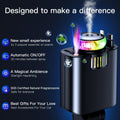 Retractable Car Charger with Starlight Essential Oil Diffuser, USB C Car Charger Adapter, Compatible with Iphone 16/16 Pro Max/15/14/13/12/11, Samsung Galaxy S24/S23/S22/S21, Pixel