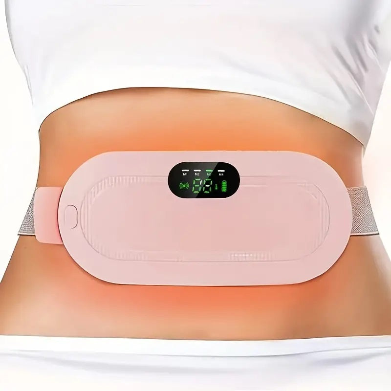 Cordless Portable Heating Pad – 3 Heat Levels & 4 Massage Modes for Stomach, Waist & Menstrual Pain Relief