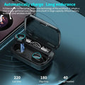 M10 TWS 5.1 Earbuds Touch Control Waterproof 9D Stereo Sport Gaming Headset LED Display with Mic Headphone Wireless Earphone (Black)