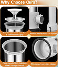 Sausage Stuffer Machine Vertical Sausage Maker, 2025 New Stainless Steel Homemade Sausage Maker W/4 Stuffing Tubes, Manual Sausage Stuffer Meat Filling for Household Kitchen, 2.2LBS Large Capacity