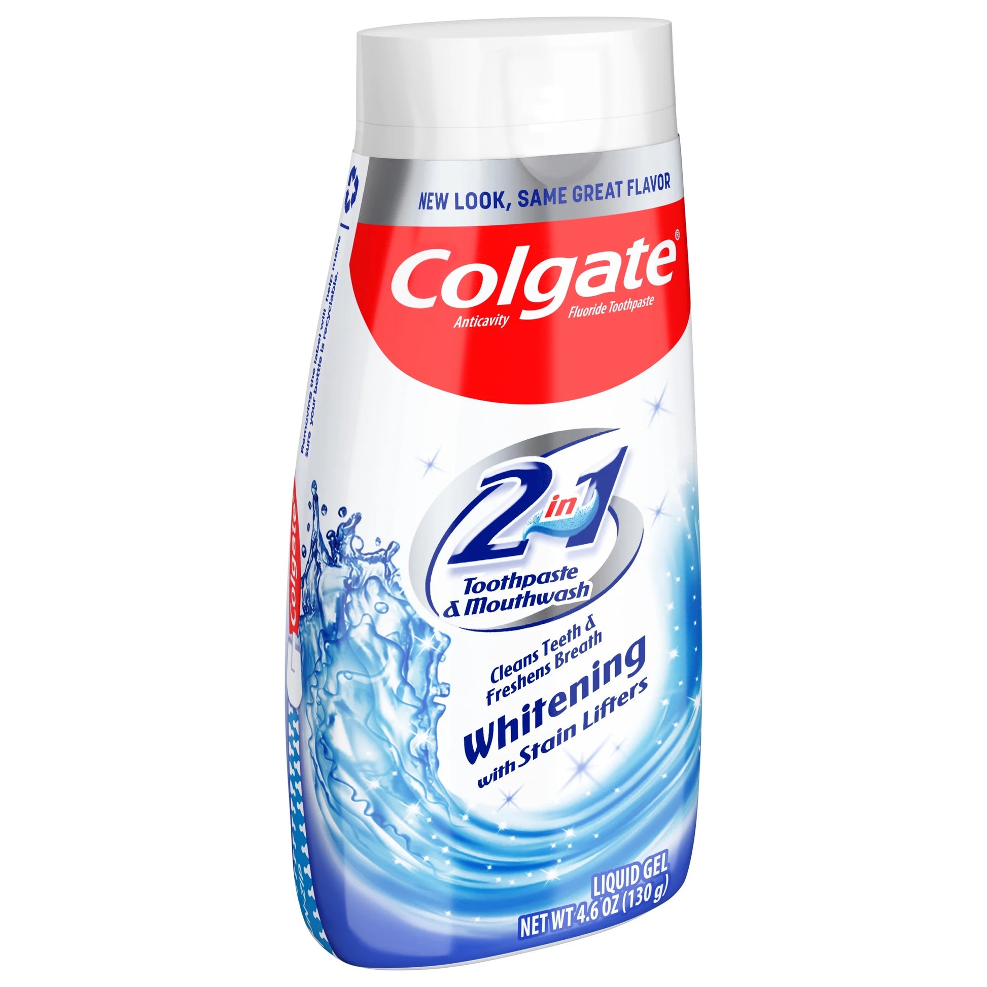2 in 1 Toothpaste and Whitening Mouthwash, Mint, 4.6 Oz Squeeze Bottle