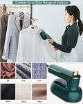 Professional Travel Iron for Clothes, Mini Ironing Machine Handheld Can Be Rotated 180 Degrees, Household Fast Heating Wired Small Electric Iron, Portable Heat Press Clothing Iron Machine (Green)