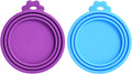 Pet Food Can Cover Silicone Can Lids for Dog and Cat Food(Universal Size,One Fit 3 Standard Size Food Cans),Blue and Green