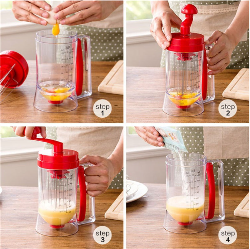 Manual Pancake Batter Dispenser – ABS & Stainless Steel Cupcake Funnel Tool by AC Global Market