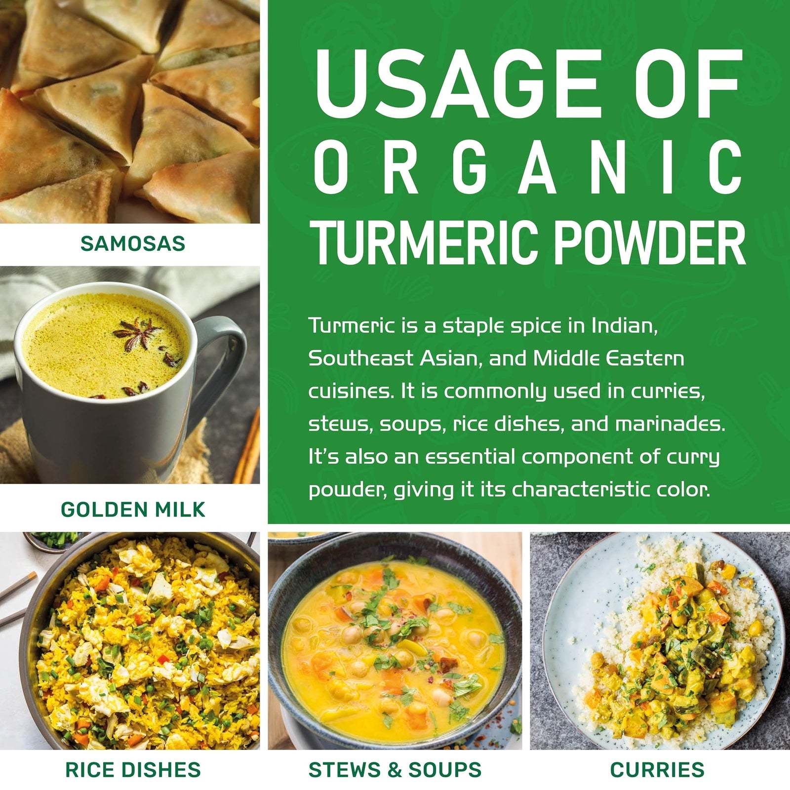 Organic Turmeric Powder by - 100% Raw with Curcumin - Lab Tested & Reports Av...