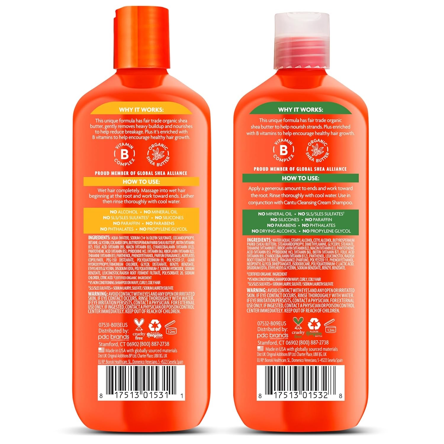 Shampoo & Conditioner with Shea Butter for Natural Hair, 13.5 Fl Oz (Pack of 2)