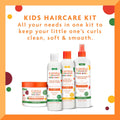 Care for Kids Haircare Regimen Set with Large Size Shampoo + Conditioner + Detangler + Leave-In Conditioner (Pack of 4)