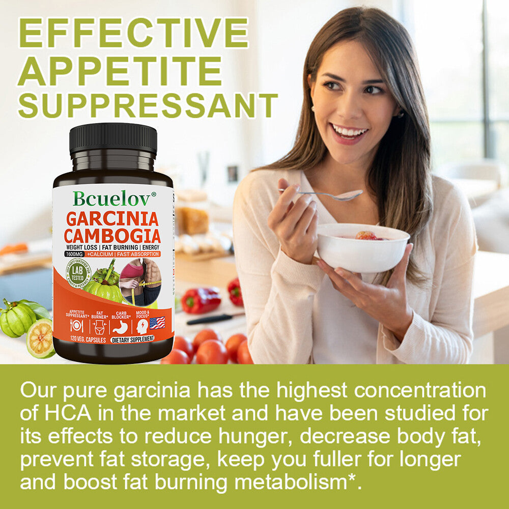 Garcinia Cambogia Weight Loss Caps - 1600Mg 50% HCA Pure Extract - Fat Burner