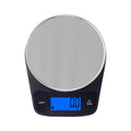 Waterproof Digital Kitchen Scale with Blue Backlit, Black