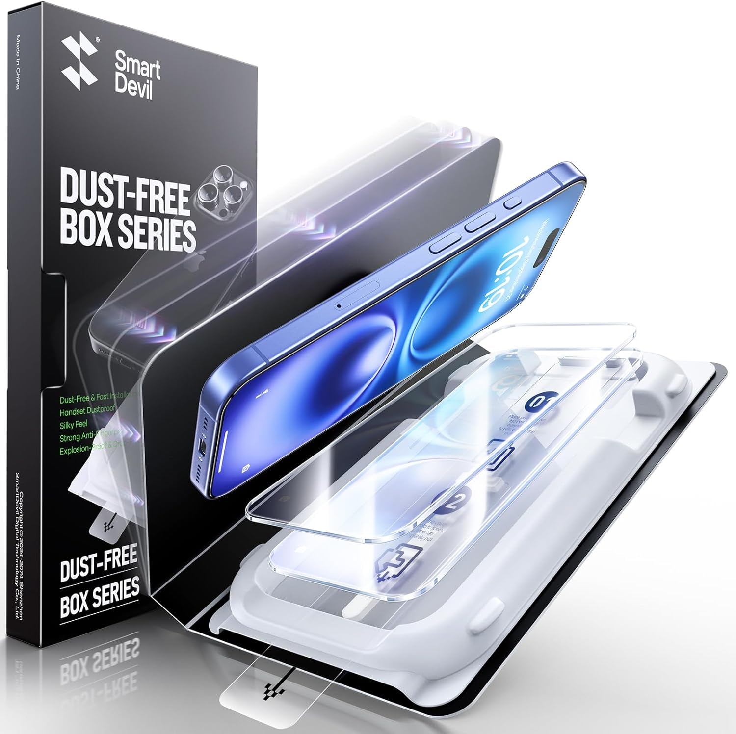 3 Pack Screen Protector for Iphone 13/13 Pro/14, Bubble-And-Dust-Free Box, HD Tempered Glass, Military Grade Shatterproof & Ultra Durable, Easy Installation