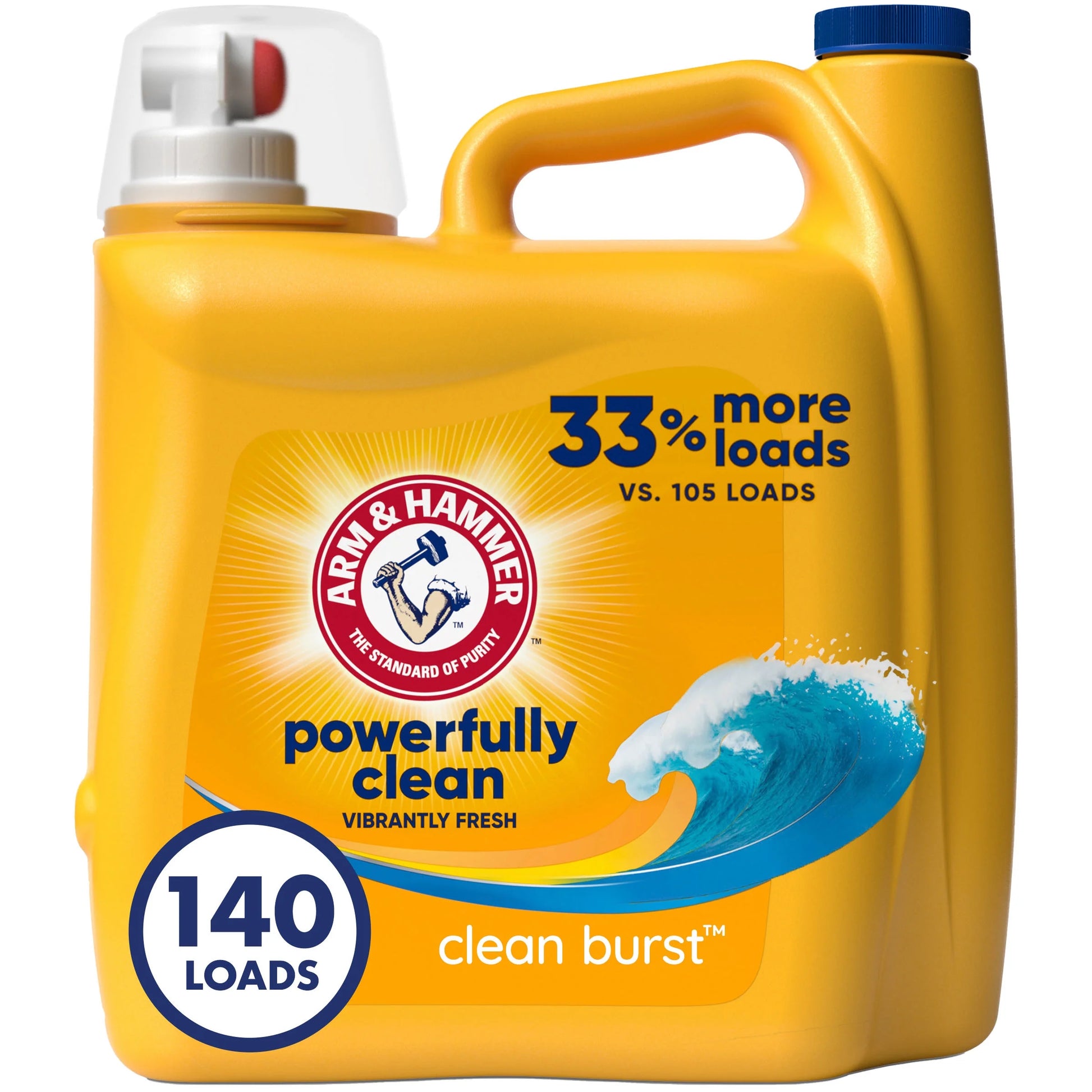 Clean Burst, 140 Loads Liquid Laundry Detergent, 140 Fl Oz