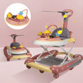 5-In-1 Baby Walker with Wheels,Infant Toddler Walkers Bouncer for Boys Girls,Pink