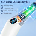 Electric Spin Scrubber, Cordless Cleaning Brush with 8 Replaceable Brush Heads, Shower Cleaning Brush, Power Scrubber with 3 Adjustable Speeds,Adjustable & Detachable Long Handle,Voice Prompt