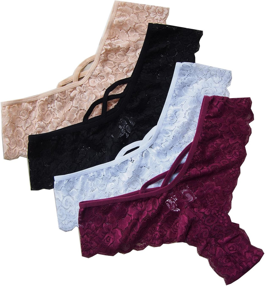 Women'S Floral Lace Thongs Bikini Panties Sexy Lingerie Panty T Back Underwear…