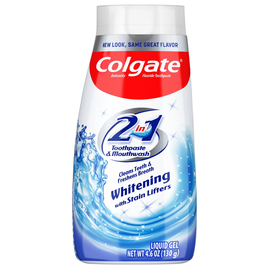 2 in 1 Toothpaste and Whitening Mouthwash, Mint, 4.6 Oz Squeeze Bottle