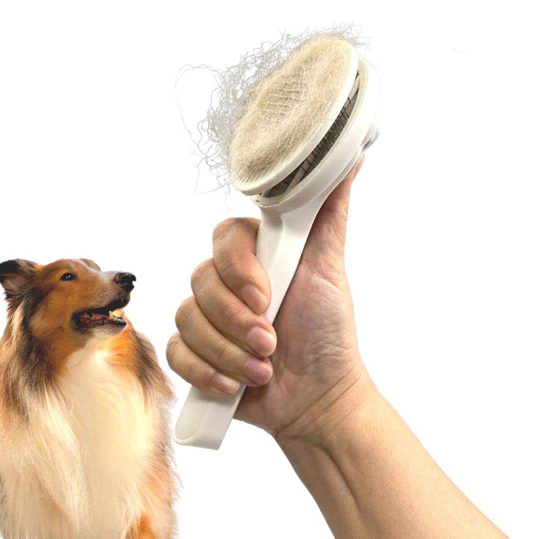 Self-Cleaning Pet Grooming Brush for Dogs & Cats – Slicker Brush for Shedding, Tangles & Mats | Massage Tool for All Hair Types | AC Global Market