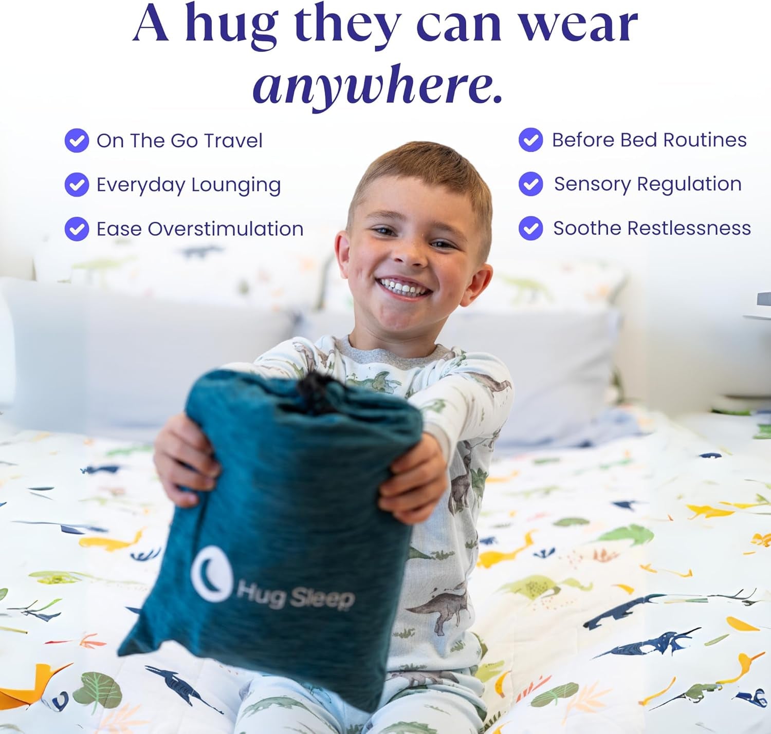 Hooded Sleep Pod for Kids, Wearable Blanket for 7-10 Year Old Girl or Boy, Weighted Blanket Alt, Seen on Shark Tank, Cooling Sensory, Machine Washable Cozy Blankets, Grey