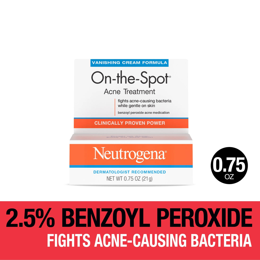 On-The-Spot Acne Treatment with Benzoyl Peroxide, 0.75 Oz