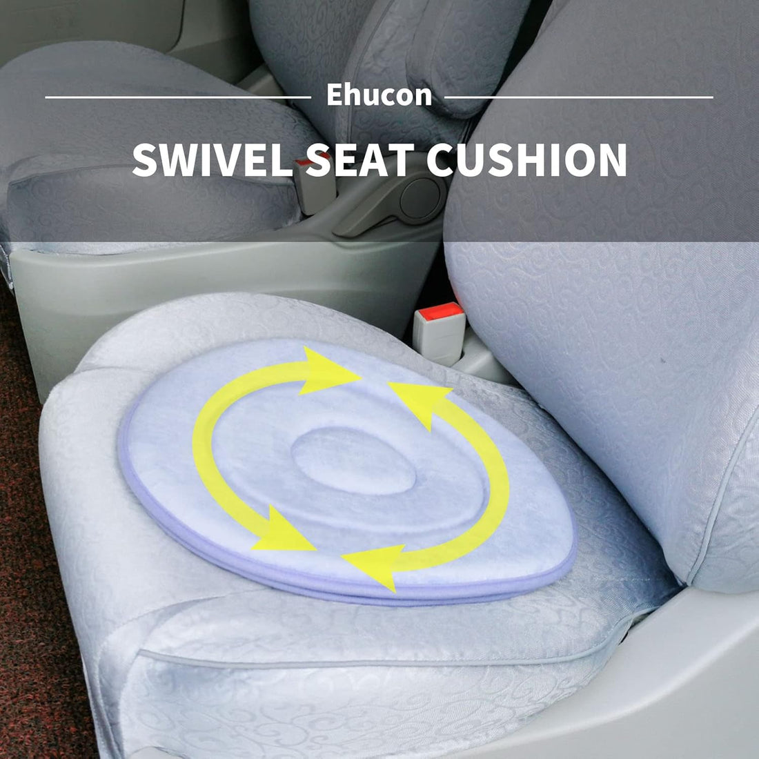Swivel Seat Cushion 360 Degree Rotating Seat Cushion Light Weight Portable Pivot Disc Pad for Elderly, Pregnant Woman, Swivel Car Seat. Easy Turning from Bed to Wheelchair or Chair