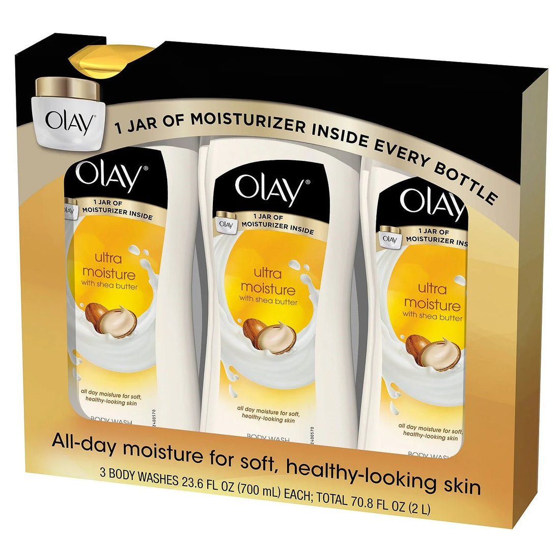 Ultra Moisture Body Wash with Shea Butter, 23.6 Fl Oz, 3 Ct