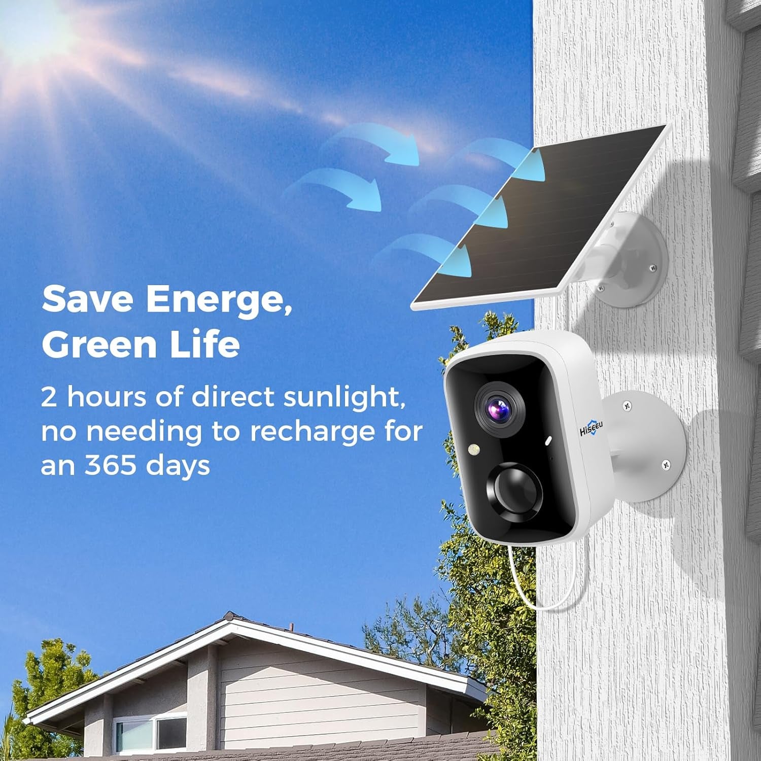 Solar Security Cameras Wireless Outdoor 2 Pack, Battery Powered 3K 4MP Wifi Cameras for Home Surveillance, PIR/AI Motion Detection, Waterproof, Color Night Vision, 2-Way Audio, Cloud/Sd Storage