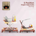 5-In-1 Baby Walker with Wheels,Infant Toddler Walkers Bouncer for Boys Girls,Pink