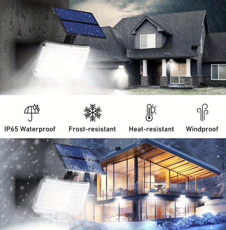 234 LED Outdoor Solar Motion Sensor Light – Waterproof Wall-Mounted Security Light with Wide-Angle Illumination