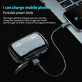 M10 TWS 5.1 Earbuds Touch Control Waterproof 9D Stereo Sport Gaming Headset LED Display with Mic Headphone Wireless Earphone (Black)
