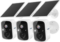 Solar Security Cameras Wireless Outdoor 2 Pack, Battery Powered 3K 4MP Wifi Cameras for Home Surveillance, PIR/AI Motion Detection, Waterproof, Color Night Vision, 2-Way Audio, Cloud/Sd Storage