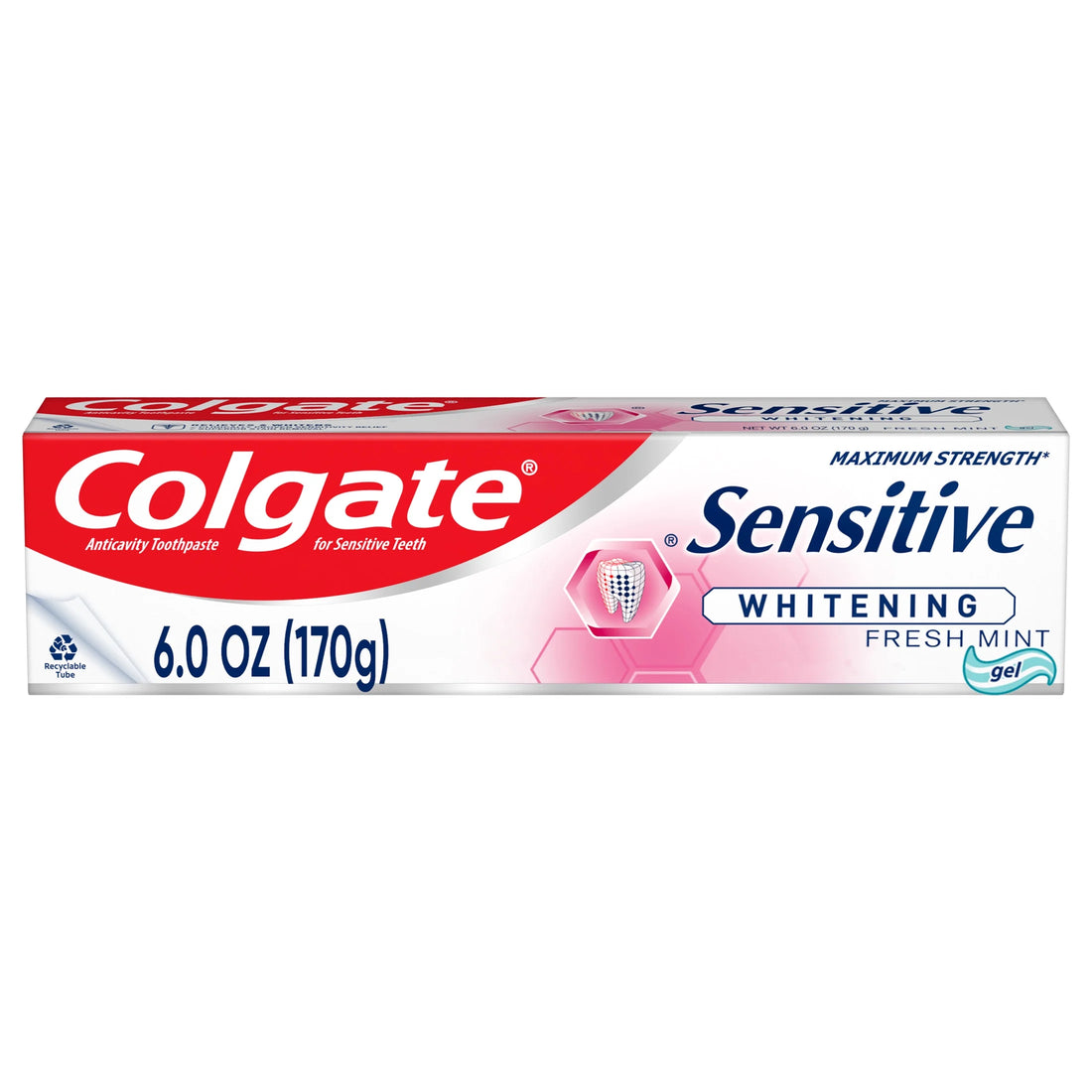 Sensitive Whitening Toothpaste, Mint, 6 Oz Tube