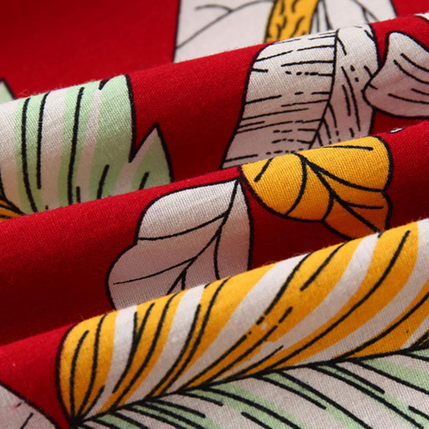 Toddler Clothes Set Children'S Clothing Summer Boys Suit Short Sleeve Floral Shirt Shorts Suit for 1 to (Red, 5-6 Years)